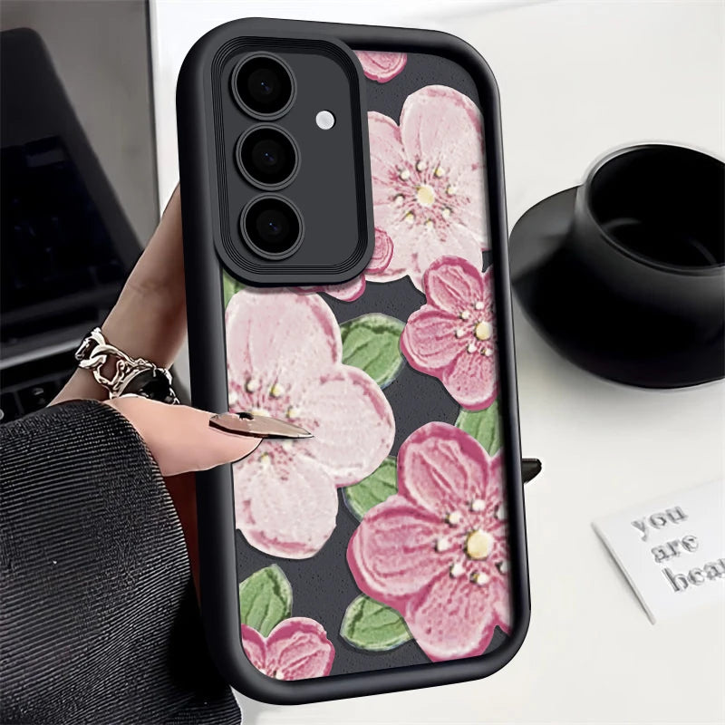 Shockproof Relief Flower Samsung Case