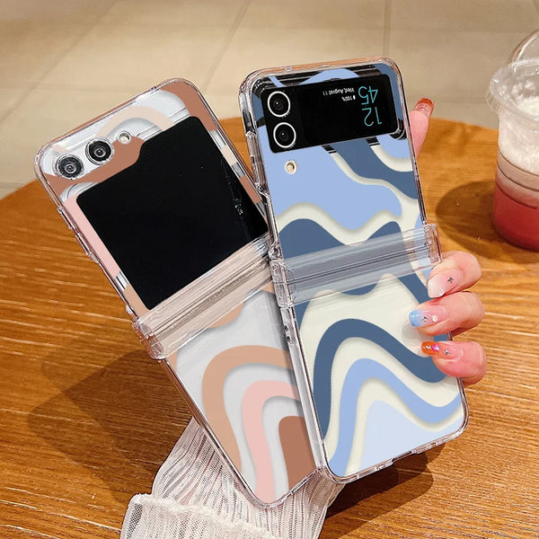 Luxury Colorful Stripe Samsung Flip Cases