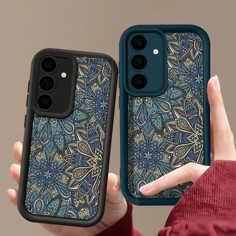 Retro Wall Painting Flower Samsung Case