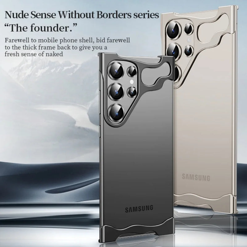 Luxury Titanium Rimless Alloy Samsung Cases