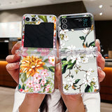 Luxury Flowers Plants Patterned Samsung Flip Cases