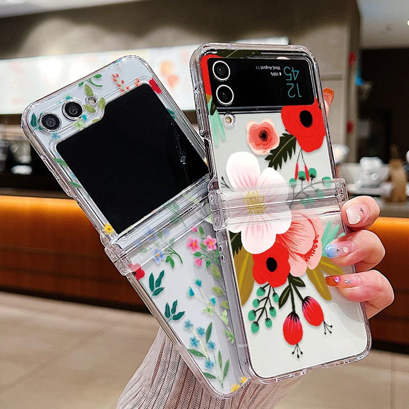 Luxury Flowers Plants Patterned Samsung Flip Cases