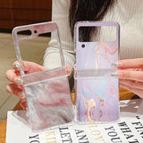 Luxury Watercolor Marble Samsung Flip Cases