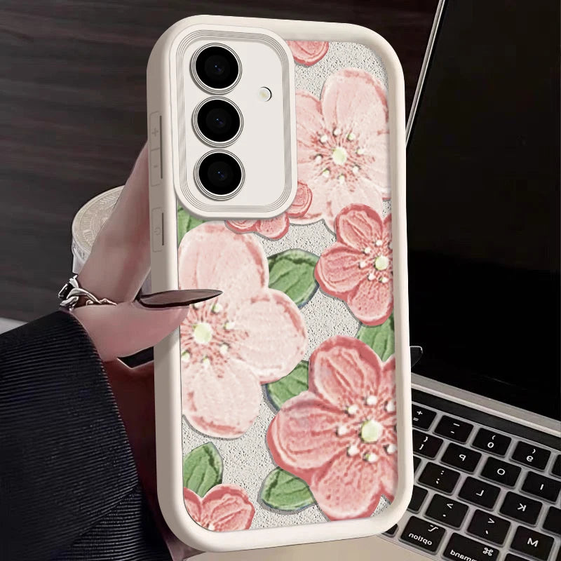 Shockproof Relief Flower Samsung Case