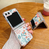 Creative Flower Hard Folding Samsung Flip Cases